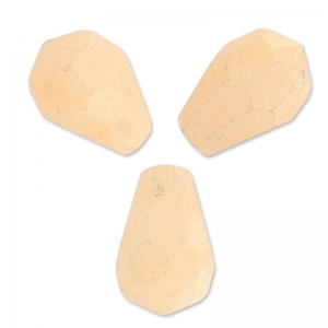 Perline Gocce sfaccettate di giada dipinta 12x8 mm Light Peach x4