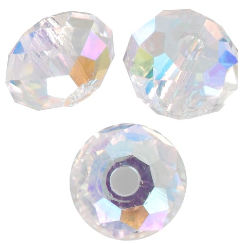 Perline tonde appiattite Swarovski 5040 4 mm - Crystal Shimmer 2X x20