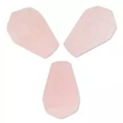 Perline Gocce sfaccettate di giada dipinta 12x8 mm Light Rose x4