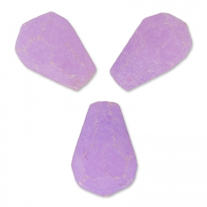 Perline Gocce sfaccettate di giada dipinta 12x8 mm Viola x4