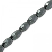 Perline Ematite Olive Sfaccettate 5x3 mm x20|raw }}