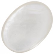 Cabochon ovale mm. 25x18 Madreperla bianca|raw }}