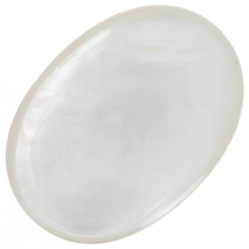Cabochon ovale mm. 25x18 Madreperla bianca