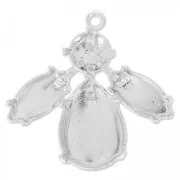 Pendente da incastonare 30 mm argentato x1