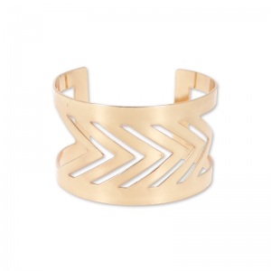 Bracciale manchette ajourée chevron 43 mm doré rose x1