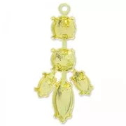 Pendente da incastonare 35 mm dorato x1