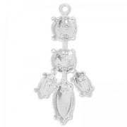 Pendente da incastonare 35 mm rodiato x1