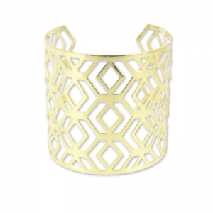 Bracciale traforato losanghe 62 mm dorato x1