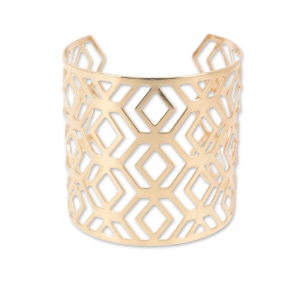 Bracciale traforato losanghe 62 mm dorato rosa x1