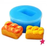 Mini stampo silicone 12x18 mm Brioche intrecciata