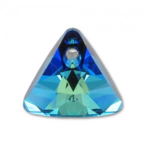 Ciondolo Triangle Swarovski 6628 8 mm Crystal Bermuda Blue x1