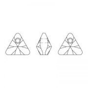 Pendente Triangolo Swarovski 6628 8 mm Crystal Bermuda Blue x1