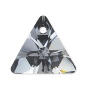 Ciondolo Triangolo Swarovski 6628 16 mm Cristallo Notte Argento