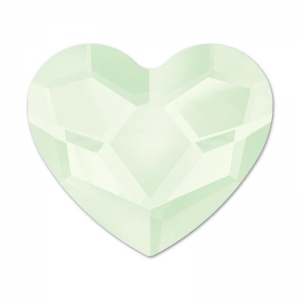 Strass Hotfix Heart Swarovski 2808 mm.6  Crystal Powder Green x1