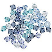 Mix di Biconi Swarovski 5328 mm. 4 Blu x50