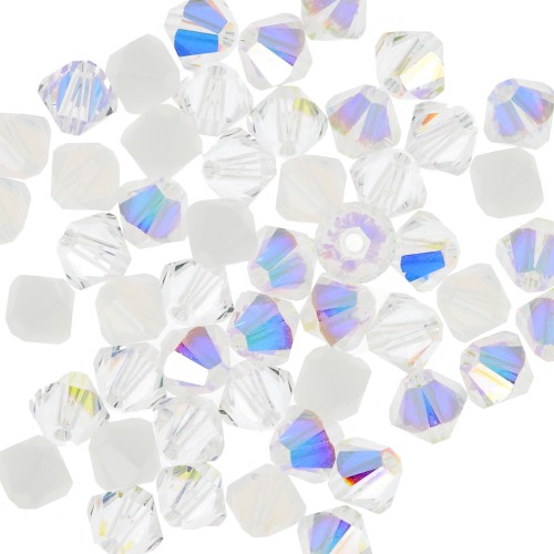 Mix di Biconi Swarovski 5328 mm. 4 Bianco x50