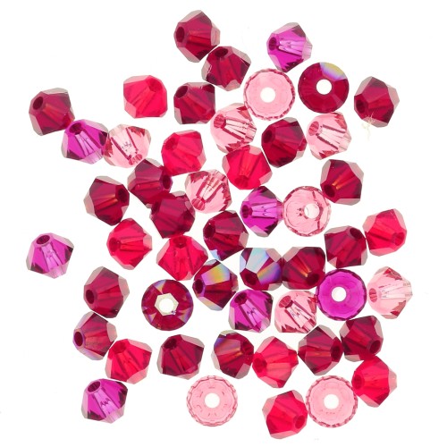 Mix di Biconi Swarovski 5328 mm.3 Rosso x50