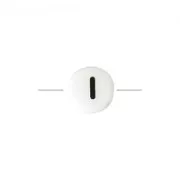 Perle simbolo in ceramica 8 mm Nero/Bianco - I x1