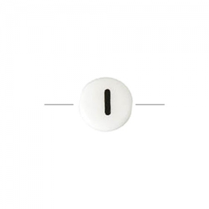 Perle simbolo in ceramica 8 mm Nero/Bianco - I x1