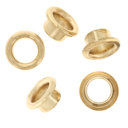 Terminali 8 mm per perline in pasta polimerica - Dorato x50