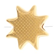 Perla girasole 11 mm con resina epossidica - Dorato con oro fino - Giallo x1