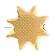 Perla girasole 11 mm con resina epossidica - Dorato con oro fino - Giallo x1