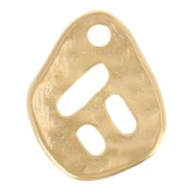 Ciondolo irregolare martellato traforato 14x11 mm - Dorato con oro fino x1|raw }}