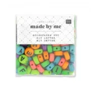 Assortimento di 165 perline in plastica - Lettere - 7 mm Multicolore