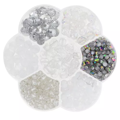 Set di perle di Preciosa con scatola di fiori - Crystal x1