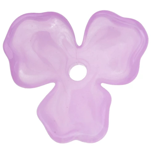 Pendente a forma di fiore in acetato da 23,5 mm - Lilla marmorizzato x1