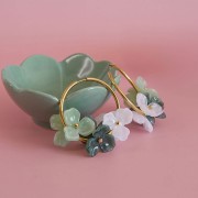 Pendente a forma di fiore in acetato da 23,5 mm - Lilla marmorizzato x1