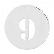 Ciondolo numero 9 - mm. 20 in Argento 925 x1|raw }}