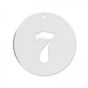 Ciondolo numero 7 - mm. 12 in Argento 925 x1