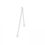 Separatori catenina maglie quadrate 3/5 cm in argento 925 x2