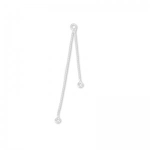 Separatori catenina maglie quadrate 3/5 cm in argento 925 x2