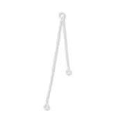 Intercalari catenina maglia quadrata 4/6 cm in Argento 925 x2