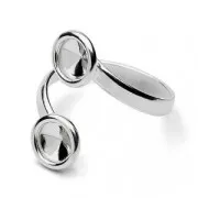 Anello doppio cabochon PureCrystal 1122 6 mm in Argento 925 x1