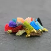 Pompon di cotone 15 mm Senape/Dorato HQ x1