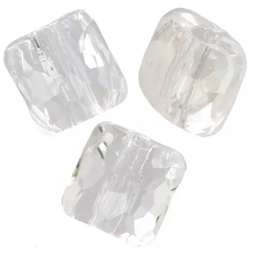 Perla quadrata 8 mm - Fantasy Square PureCrystal 5035 - Crystal x1