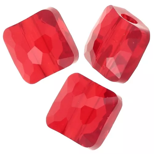 Perla quadrata 8 mm - Fantasy Square PureCrystal 5035 - Light Siam x1