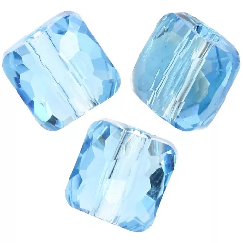 Perla quadrata 8 mm - Fantasy Square PureCrystal 5035 - Acquamarina x1