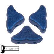 Perle di vetro Helios® di Puca® 6x10mm - Caribbean Blue Metallic Mat x10g|raw }}