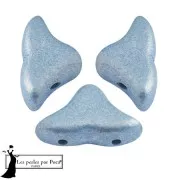 Jet - Perles en verre Hélios® par Puca® 6x10mm - Light Blue Metallic Mat x10g Perles en verre Hélios® par Puca® 6x10mm - Light Blue Metallic Mat x10g