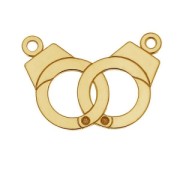 Separatore manette 17 mm in Argento 925 dorato con oro fino x1|raw }}