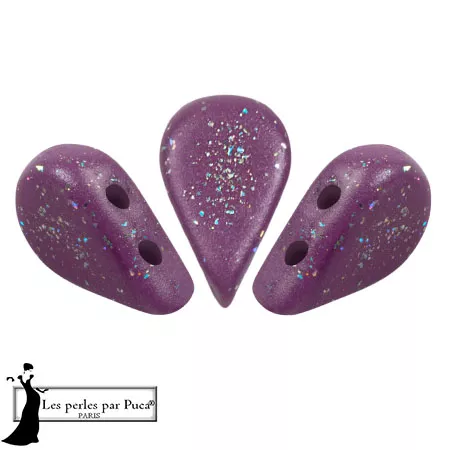 Perle di vetro Amos® di Puca® 5x8 mm - Costellazione Magenta Scuro x10g