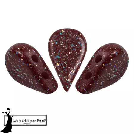 Perle di vetro Amos® di Puca® 5x8 mm - Costellazione di Granato x10g