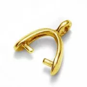 Fermaciondolo mm. 12 in Argento 925 Dorato con oro fino x1