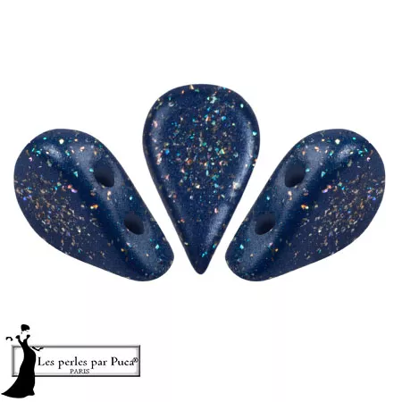 Perle di vetro Amos® by Puca® 5x8 mm - Costellazione blu notte x10g