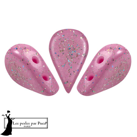 Perle di vetro Amos® by Puca® 5x8 mm - Costellazione rosa persiana x10g