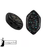 Opaque White - Perle di vetro Perla® di Puca® 7x4 mm - Costellazione nera x10g Perle di vetro Perla® di Puca® 7x4 mm - Costellazione nera x10g